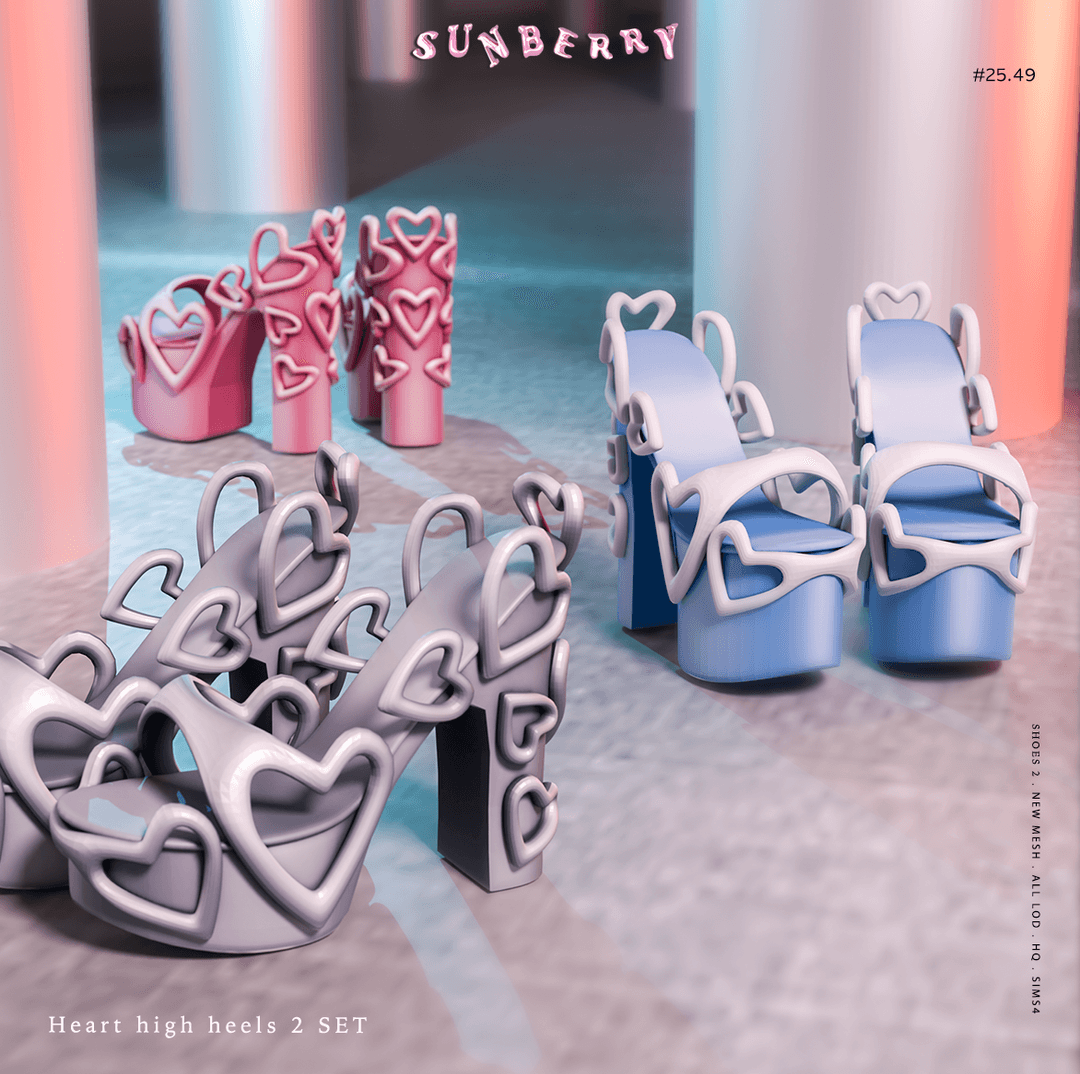 Галерея мода Босоножки Heart high heels 2Set #1